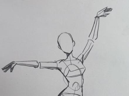 教你画跳舞人体动态! #跟着抖音学画画 #零基础学画画 #画画教程 #人体结构 #简笔画