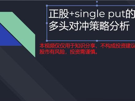 期权策略分析7——多头对冲策略 如何对做多仓位进行对冲保护?#美股 #美股期权 #对冲保护