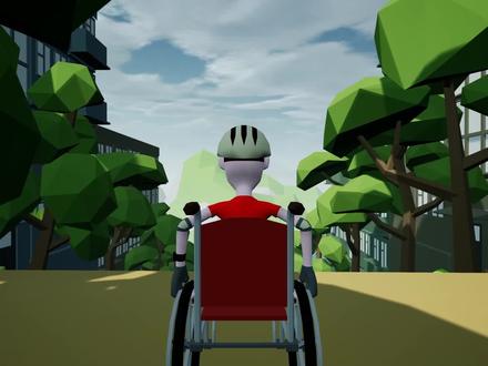 轮椅模拟器 把轮椅开上六十码在公园飙车是种什么体验 桃子精解说