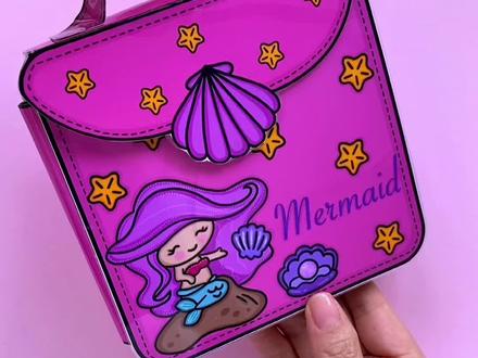 自制美人鱼手提包安静书#自制玩具书#手工制作#抖音618好物节