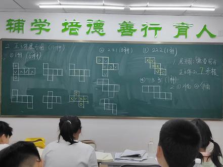 正方体展开图对面和邻面口诀#数学