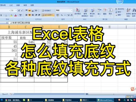 无锡Excel表格怎么填充底纹各种底纹填充方式培训 #excel教程 #Excel办公软件教程 #office办公软件 #零基础教学 #办公技巧