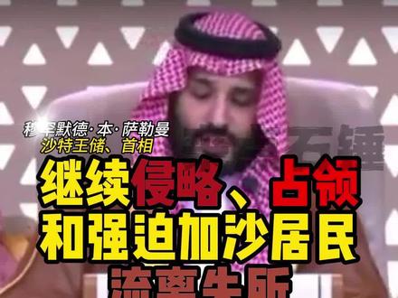 罕见发声 沙特王储要求承认巴勒斯坦国
#沙特 #巴以冲突