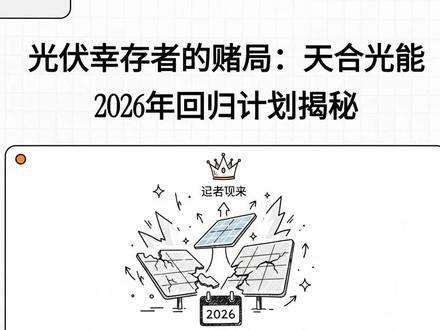 光伏幸存者的赌局:天合光能2026年回归计划揭秘 #光伏 #投资 #股票 #天合光能 #储能