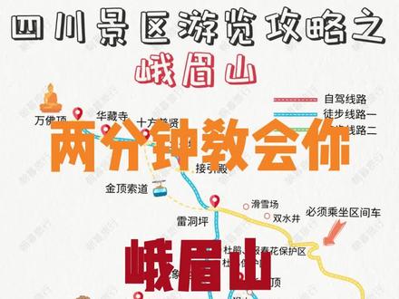 一个视频搞懂峨眉山怎么游玩!#峨眉山旅游攻略 #峨眉山攻略