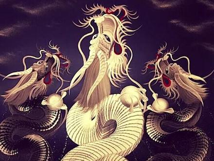 只要一笔,就能画一条龙…#艺术 #日本