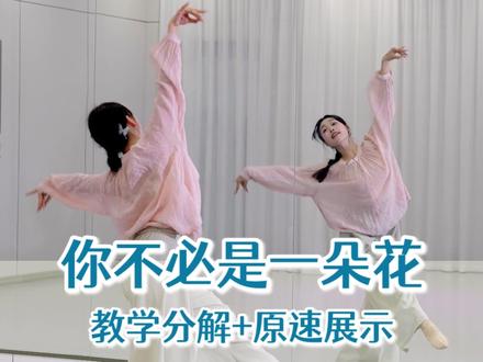 你不必是一朵花,不必开给谁看啊~#舞蹈镜面教学 #零基础舞蹈#中国舞 #你不必是一朵花 #单色舞蹈