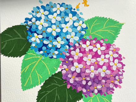 绣球花怎么画? 一看就会哦#画画教程 #简单画 #绣球花#丙烯马克笔绘画 #画小画