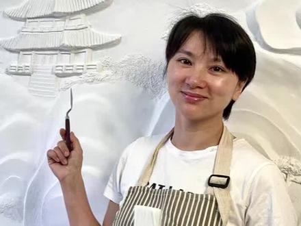 第一次做浮雕墙绘,我的小白成长记 立体墙绘初体验,该踩的坑都得踩一遍#浮雕壁画 #我的第一次挑战 #立体浮雕 #刮腻子 #手工diy