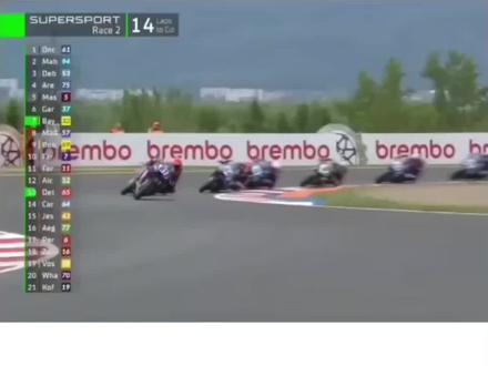 2026.5.17wsbk捷克站第二回合杜卡迪5号车手踢飞雅马哈75号车手精彩时刻,最终杜卡迪5号被罚。#wsbk#wsbk捷克站#张雪#张雪机车#创作者激励计划 #创作者扶持计划