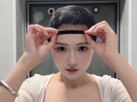 齐刘海佩戴和打理教程#假发 #假发佩戴 #假发教程