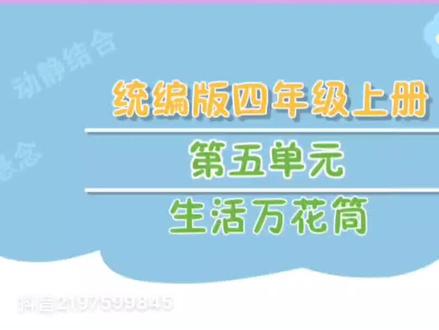 四年级上册语文·看动画写作文习作五:生活万花筒@DOU+小助手#小学四年级作文 #小学语文四年级上册#看动画学语文