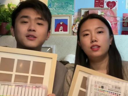 快去画一副九宫格画吧~ #情侣