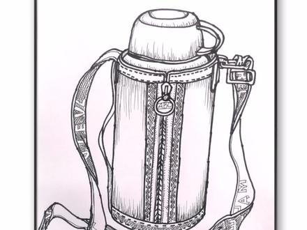 静物杯子写生示范画(慢版)#原创 #线描画#教学视频 #喜欢就关注我吧