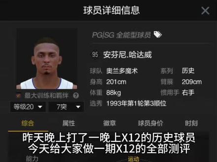 X12全部球员测评,热乎乎的来啦!#nba2konline2 #X12历史球星