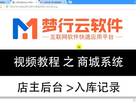 商城系统电商软件商城源码\店管理35.入库记录