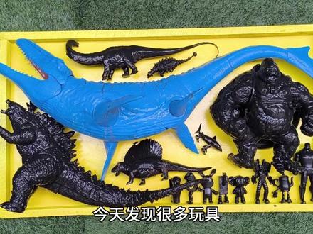 认识鳄鱼、哥斯拉 #鳄鱼玩具 #哥斯拉玩具