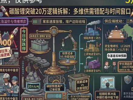 碳酸锂破20万,我翻了三方数据,发现上涨背后藏着三条线#碳酸锂 #大宗商品 #期货#原油