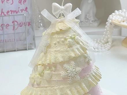 圣诞蛋糕丨奶呼呼圣诞树蛋糕教程🎀 #蛋糕教程 #圣诞 #圣诞蛋糕 #法采 #法采色素