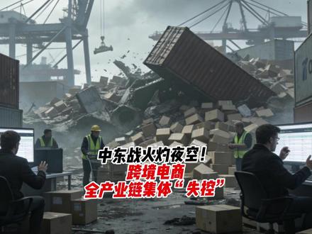 中东战火灼夜空!跨境电商全产业链集体“失控” #跨境电商 #中东局势