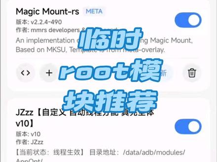 临时root模块推荐 #临时root #模块 #手机