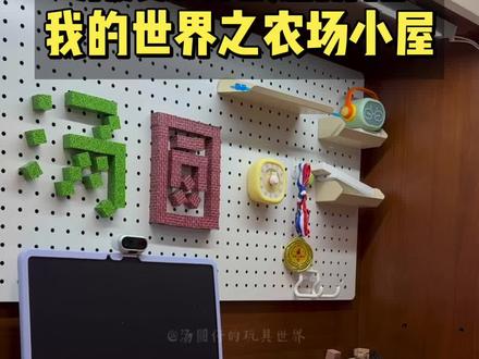 沉浸式陪娃拼搭我的世界之农场小屋#我的世界#我的世界磁力方块#我的世界玩具