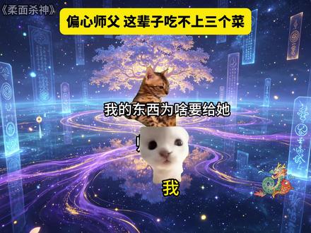 偏心师父 这辈子吃不上三个菜 #猫meme #超爆小故事