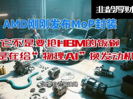 AMD刚刚发布MoP封装:是要抢HBM的饭碗? #amd #ai #cpo #封装 #芯片