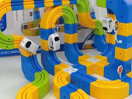 DIY电动轨道车悬浮高铁轨道立体齿轮轨道反重力积木拼装玩具礼盒#专注力 #想象力 #儿童玩具 #儿童益智