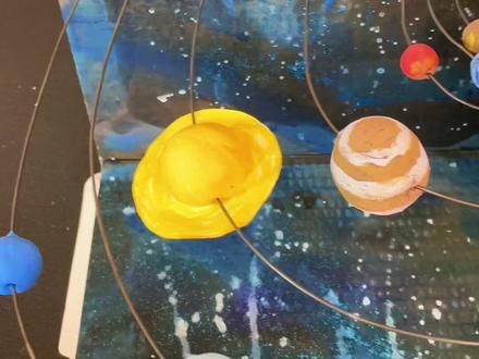 太阳系手工制作 🫶超简单八大行星🪐#科技小手工 #探索宇宙 #变废为宝#手工diy #儿童科学手工