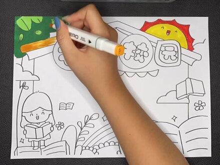 书香校园手抄报线稿来喽#手抄报 #书香校园 #书香校园手抄报 #手抄报模板