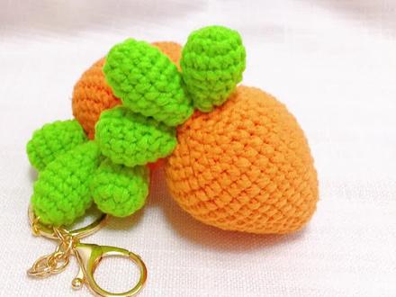 胡萝卜叶子教程#手工diy #玩毛线 #手工 #钩针编织