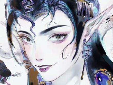 动画经典角色二创之蛇精女,@画画滴李别 所以你们还想看我画什么捏?#插画 #古风 #蛇精 #日常瞎画 #国风