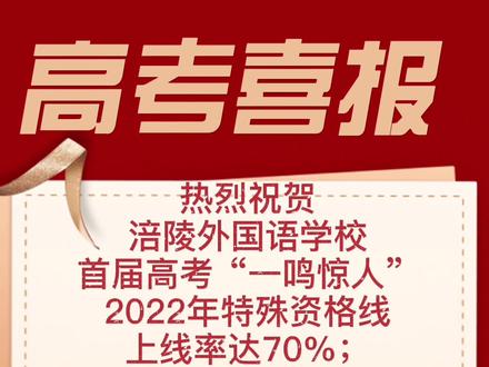热烈祝贺涪陵外国语学校,首届高考“一鸣惊人”