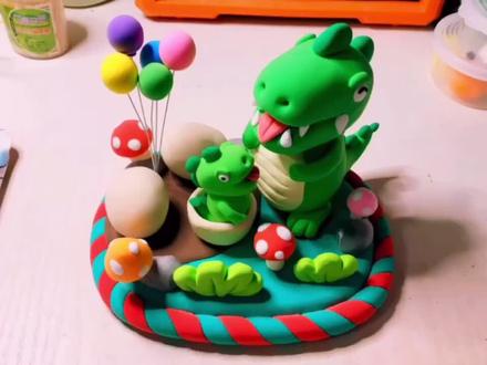 超轻粘土恐龙教程来喽!#亲子手工