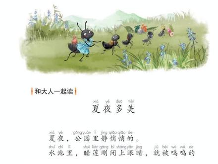 一年级语文下册语文园地六《夏夜多美》#小学语文 #夏夜多美 #课文朗读