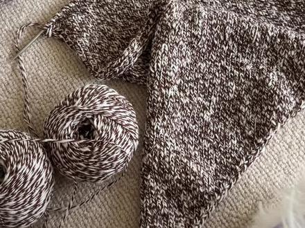 三角巾编织教程#织围巾 #织围巾教程 #三角巾 #视频教程