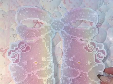 超萌彩虹渐变kitty
图纸老师:🍠@Ninasss
#拼豆#三丽鸥 #kitty