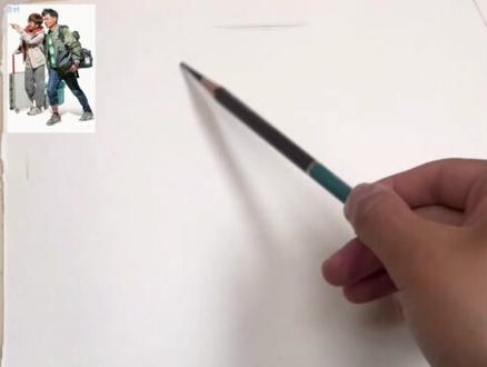 双人打形步骤#速写 #美术生 #画画