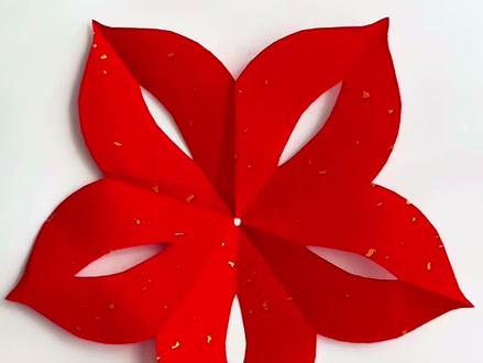 只需三刀,简单又好看剪纸窗花#剪纸教程 #剪纸#零基础剪纸