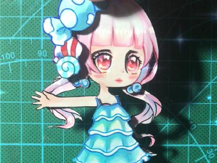 #画画 #换装公主日记 #纸片人 用马克笔笔画的换装小可爱