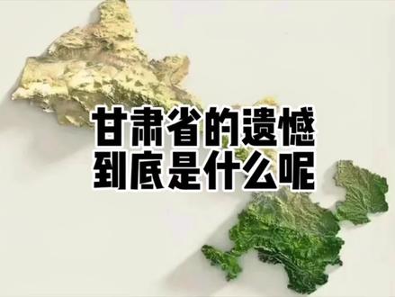 甘肃省的遗憾到底是什么呢?#甘肃 #历史 #城市 #家乡 #卫星地图
