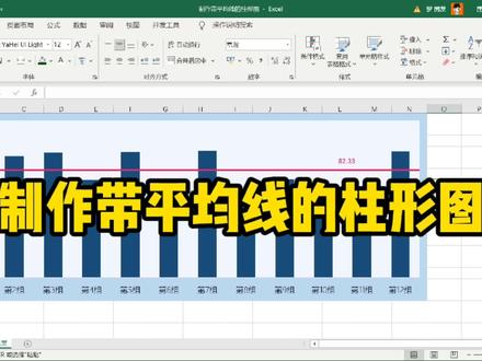 Excel表格制作带平均线的柱形图。关注我,学好#excel其实很简单