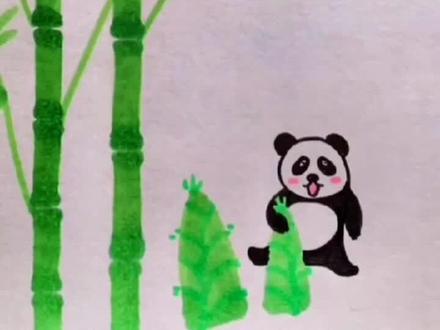 古诗《竹里馆》配画,马克笔简笔画#画画 #简笔画 #古诗词 #古诗