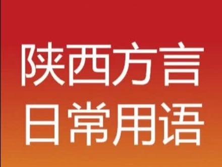 陕西方言日常语#江鸟多省方言-陕西话交流
