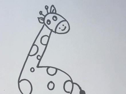 用数字6画长颈鹿#简笔画#儿童简笔画