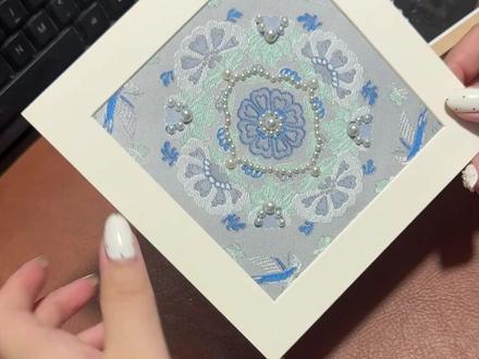 锦上珠光 装饰画教程 #手工diy#今非昔比手作 #非遗 #珍珠画 #diy材料包