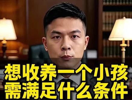 想收养一个小孩,需满足什么条件?#收养孩子 #如何合法收养孩子 #收养