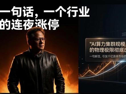 黄仁勋一句话爆出AI大方向,直接让一个行业连夜涨停!#英伟达 #算力 #AI #光纤