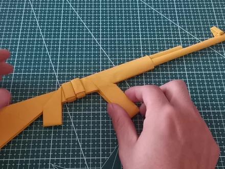一把ak47,A4纸的“入狱”小技巧#手工diy #折纸教程 #折纸教程